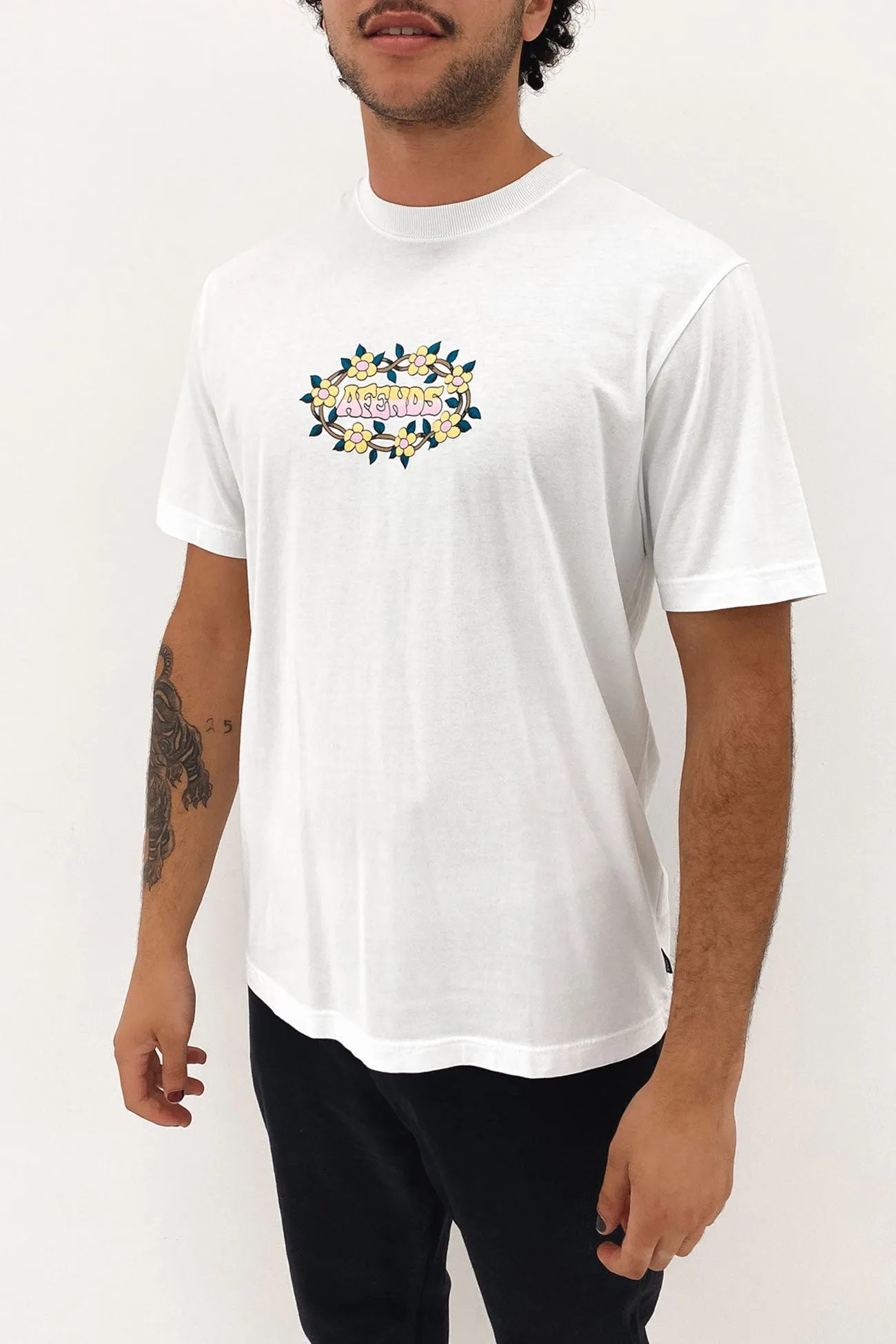 Bloom Recycled Retro Fit Tee White
