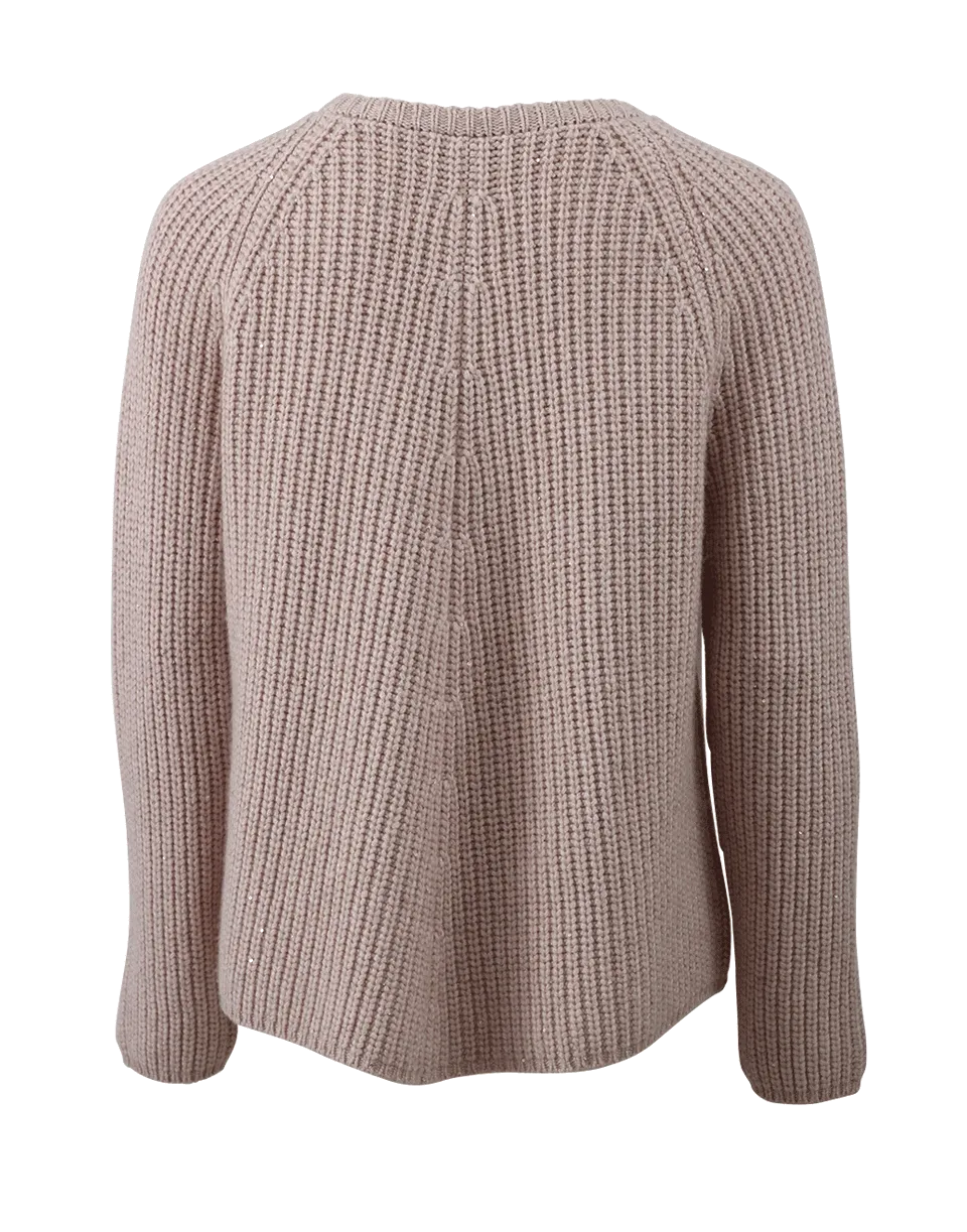 Paillette Knit Pullover